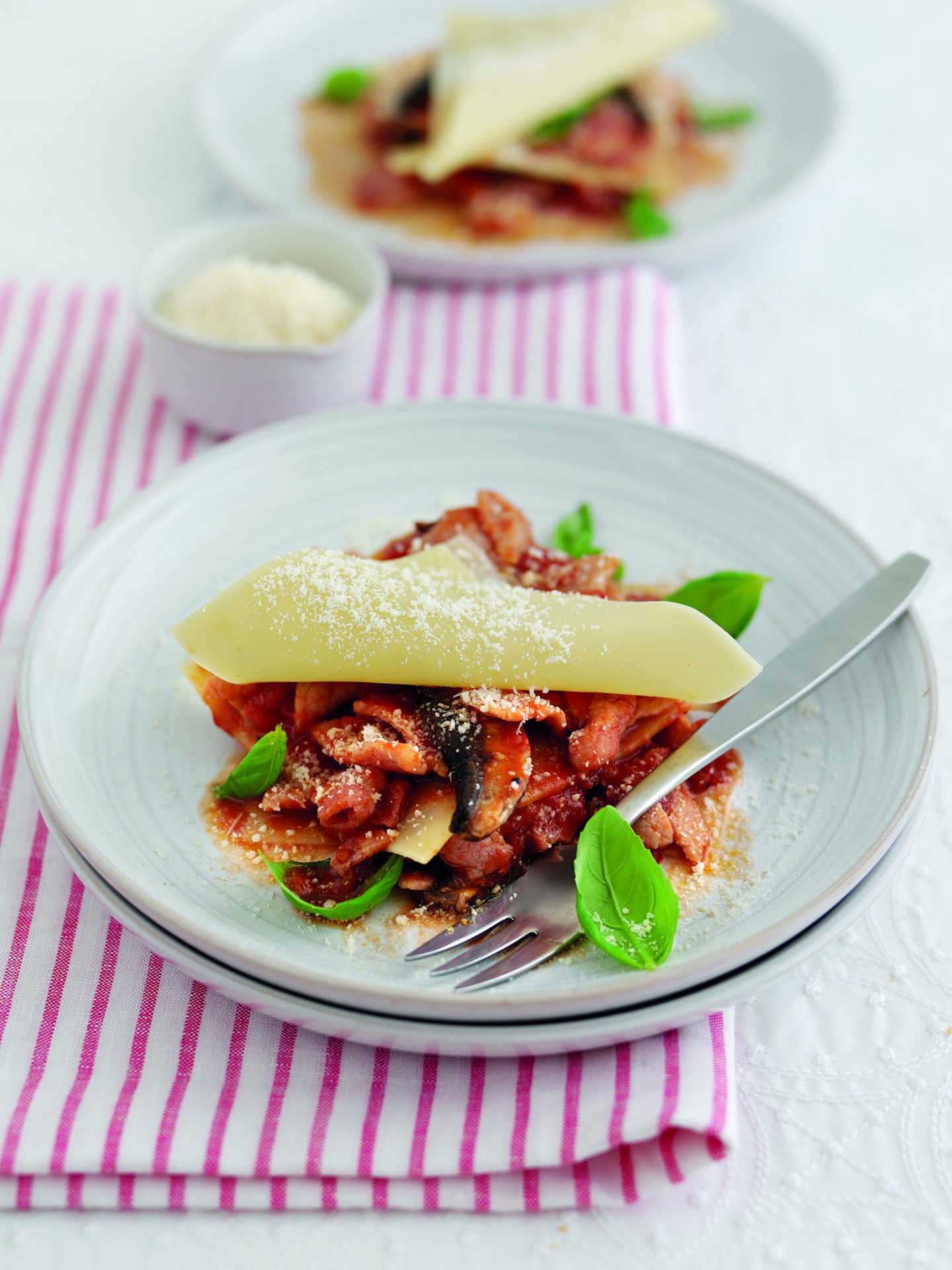 No-Bake Bacon Lasagne with Basil Recipe