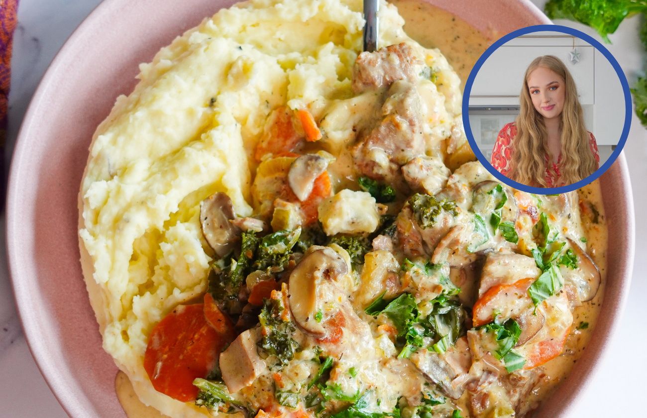 Pork and apple casserole